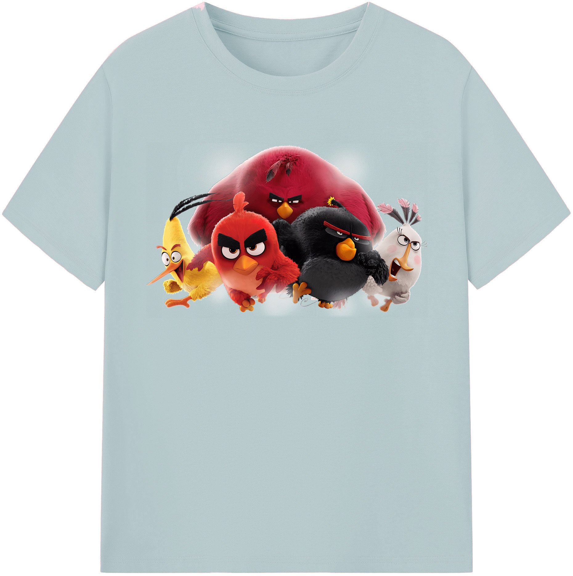 （画像用） Angry Birds アングリーバード 綿100％半袖Tシャツ（フロントプリント）